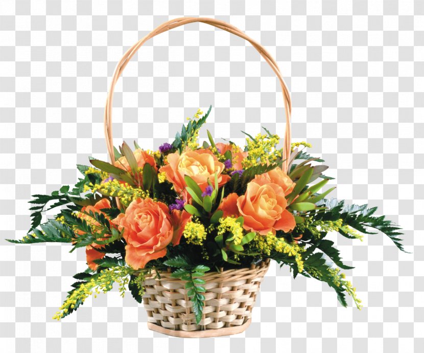 Birthday Flower Bouquet Gift Basket Name Day - Garden Roses - Of Flowers Transparent PNG