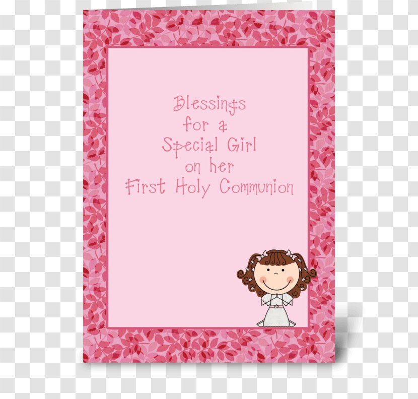 Greeting & Note Cards Eucharist First Communion Blessing - Cartoon - Gift Transparent PNG