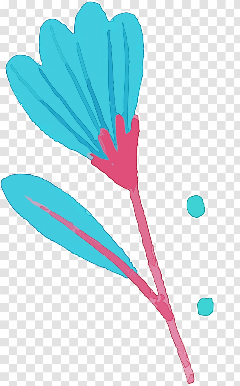 Leaf Line Flower Turquoise Science Transparent PNG