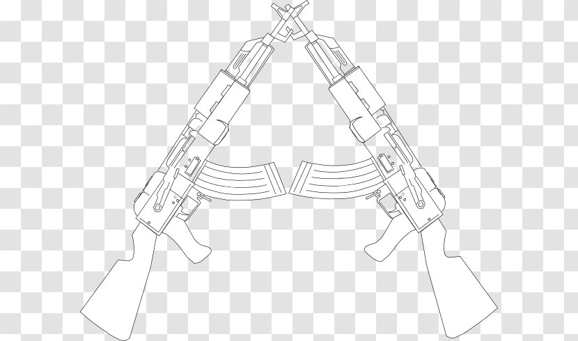 AK-47 Firearm TKB-408 Accuracy International Arctic Warfare Barrett M82 - Flower - Crossed Guns Transparent PNG