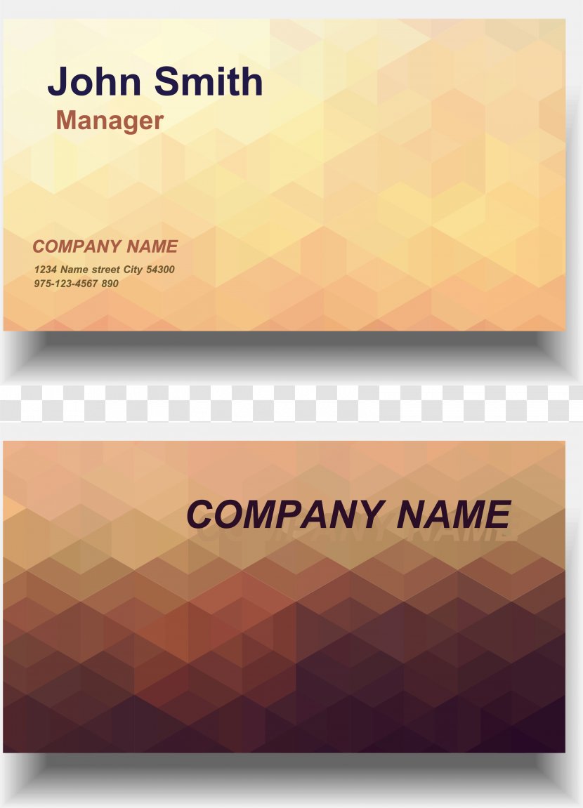 Business Card Geometry Visiting Transparent PNG