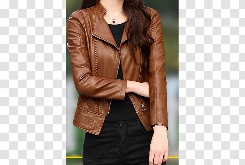 Leather Jacket Outerwear 温灸 Haining - Material - Eid Fiter Transparent PNG
