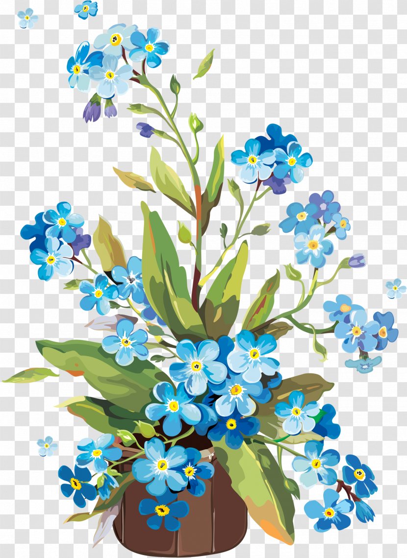 Flower Gouache Paint Clip Art - Lavanda Transparent PNG