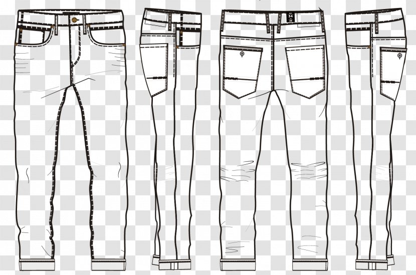 PANTS JEANS Fashion Flat Sketch Template Royalty Free SVG Cliparts  Vectors And Stock Illustration Image 124069497