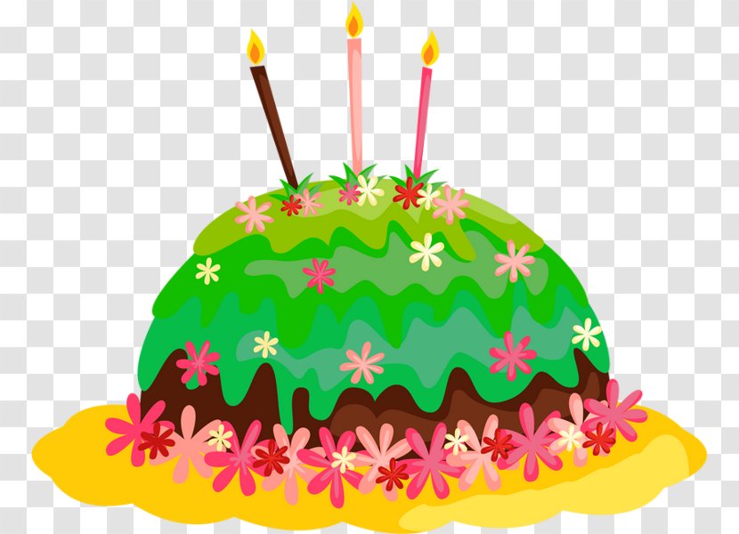 Birthday Cake Torte Bánh - Frosting Icing - Candles Transparent PNG