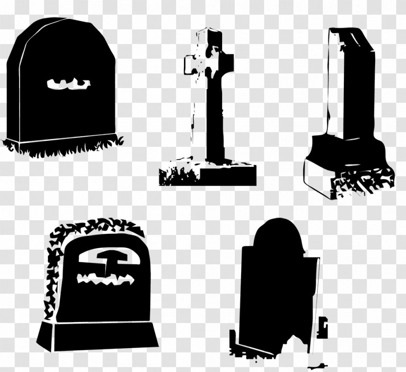 Halloween Cemetery - Headstone - Black Transparent PNG