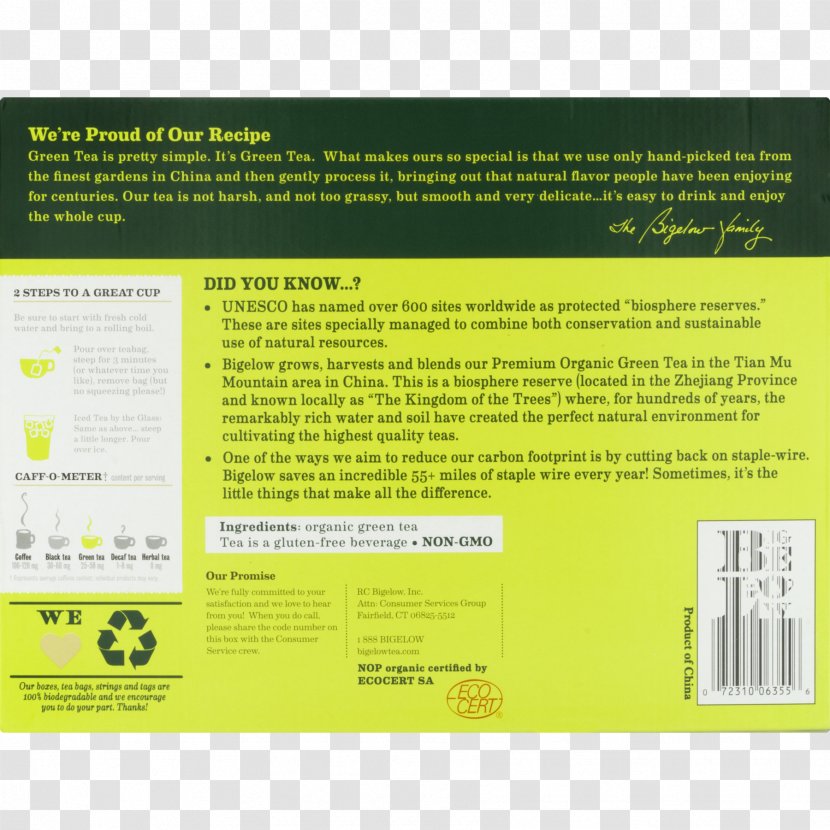 Green Tea Organic Food Bag Health - Text Transparent PNG