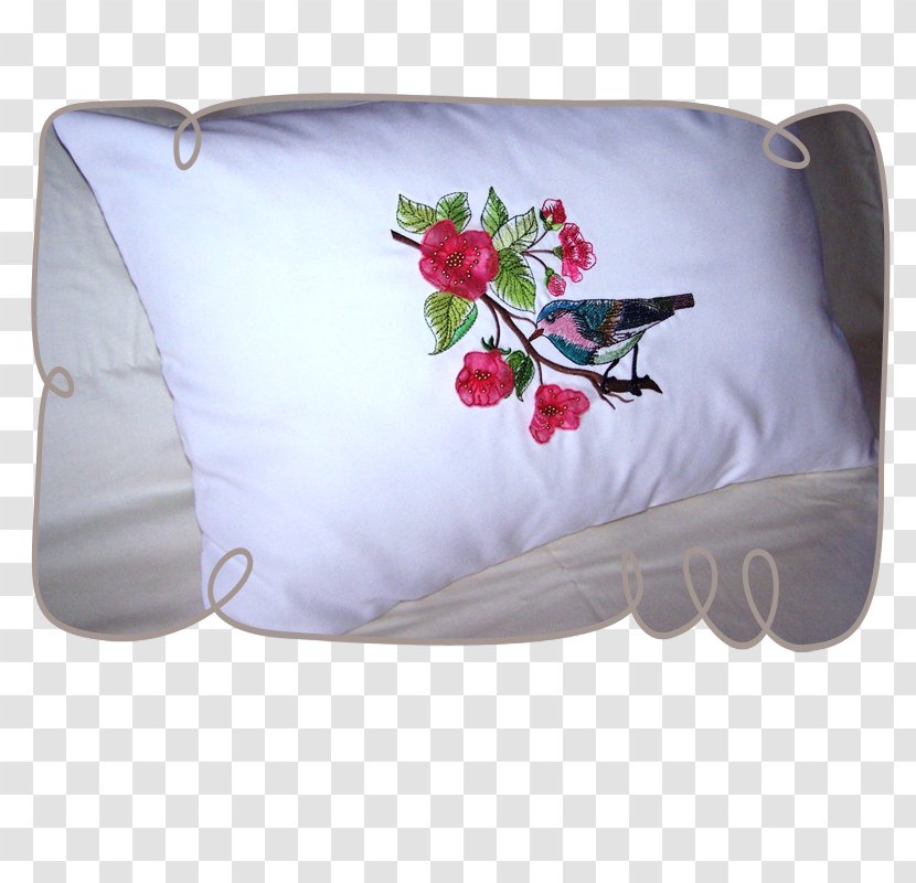 Watercolor Painting Textile Pillow Machine Embroidery - Sewing - Bird Transparent PNG