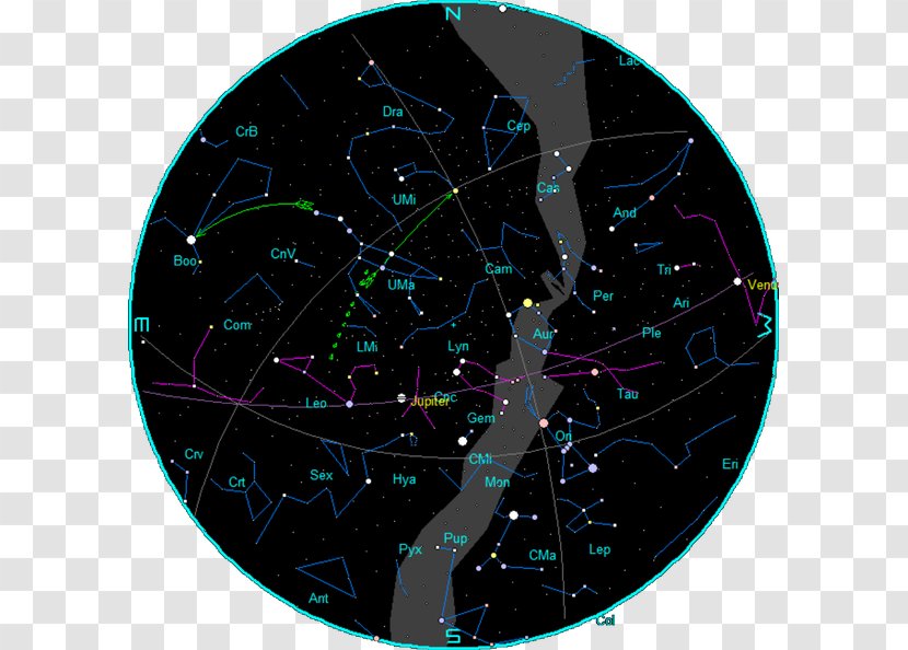 Northern Hemisphere Star Chart Southern March Equinox Constellation - Sky - 8th Transparent PNG