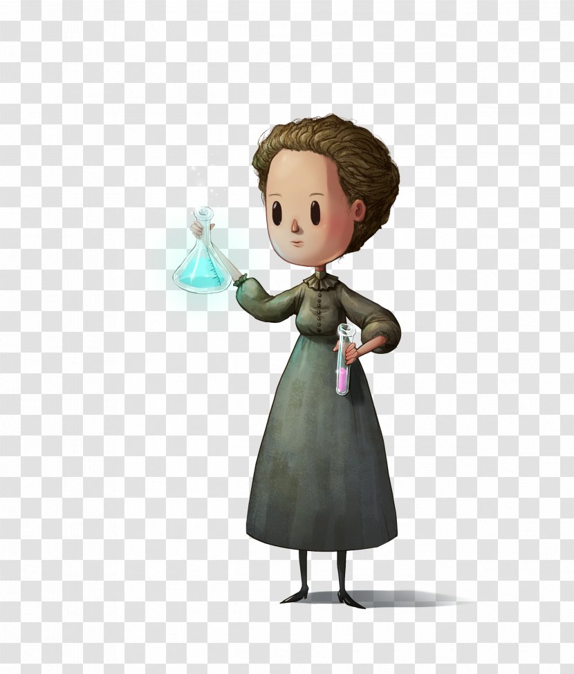 Cartoon Chemistry Illustration Physicist Image - Marie Curie - Scientist Transparent PNG