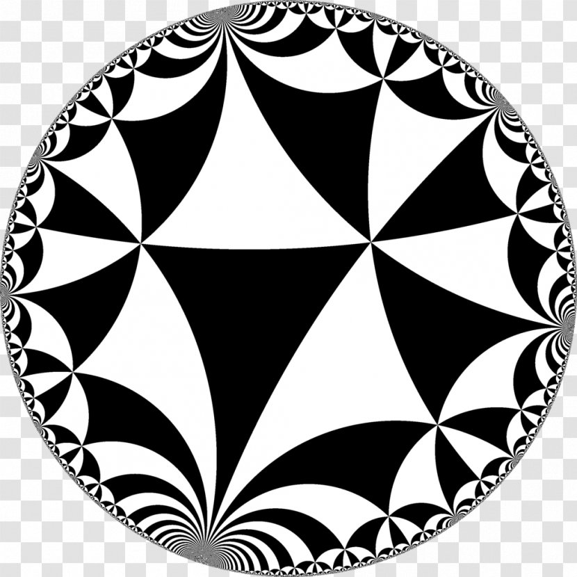 Symmetry Circle White Pattern - Black M - 24 H Transparent PNG