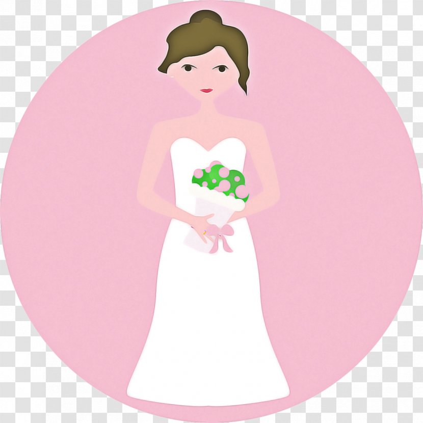 Wedding Dress Drawing - Sticker - Bridal Shower Plate Transparent PNG