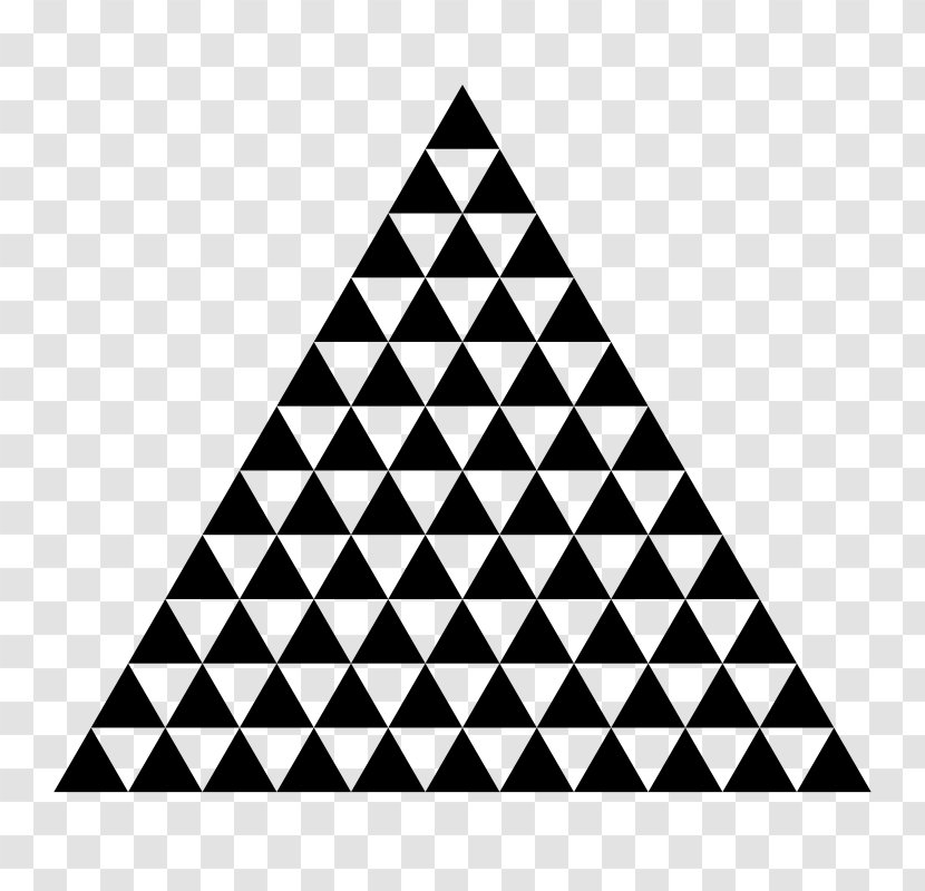Tessellation Equilateral Triangle Clip Art - Black - Triangular Bunting Transparent PNG