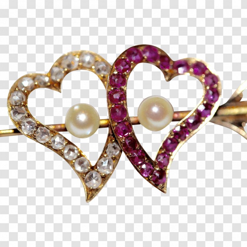 Pearl Brooch Jewellery Ruby Charms & Pendants Transparent PNG