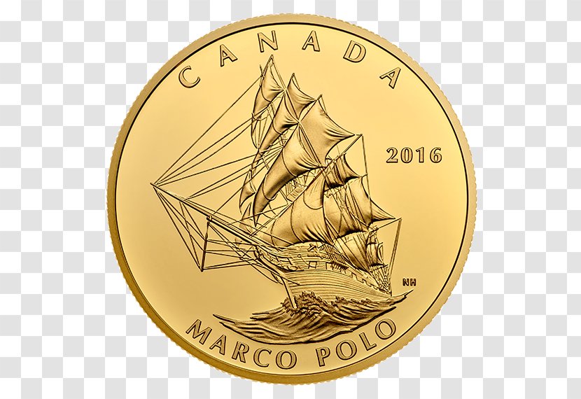 Canada Gold Coin Canadian Maple Leaf Ship - Bar Transparent PNG