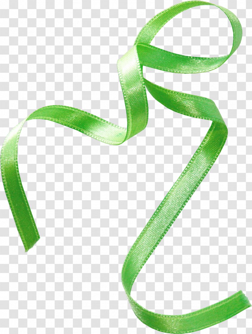 Ribbon Green Silk - Gratis - Floating Transparent PNG