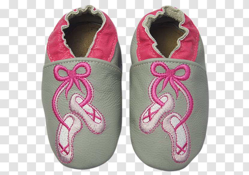 Slipper Ballet Shoe Pink Flip-flops - Slippers Transparent PNG