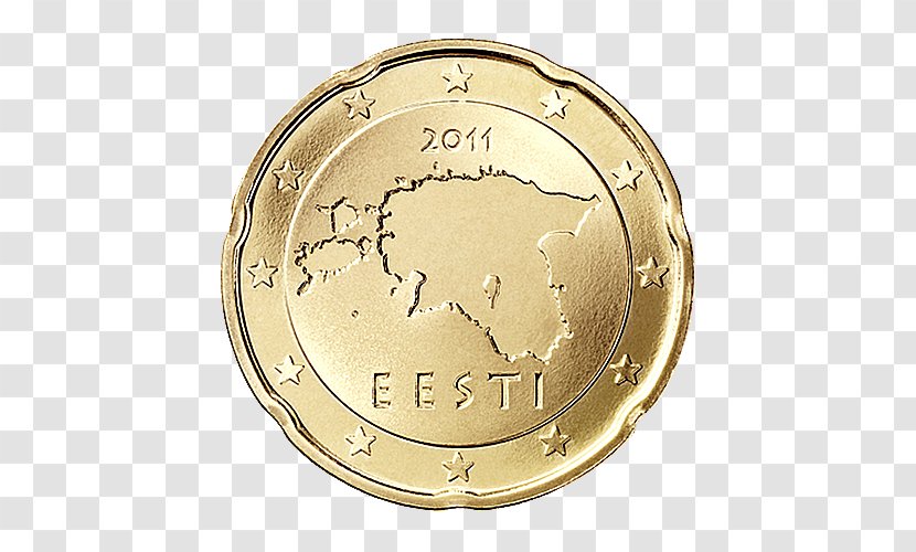 Estonian Euro Coins 20 Cent Coin Transparent PNG