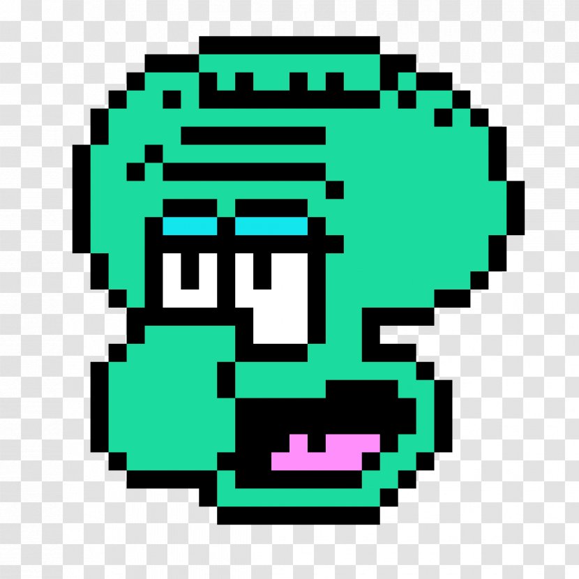 Minecraft: Pocket Edition Squidward Tentacles Pixel Art Video Games - Hama Beads - Pixelart Outline Transparent PNG