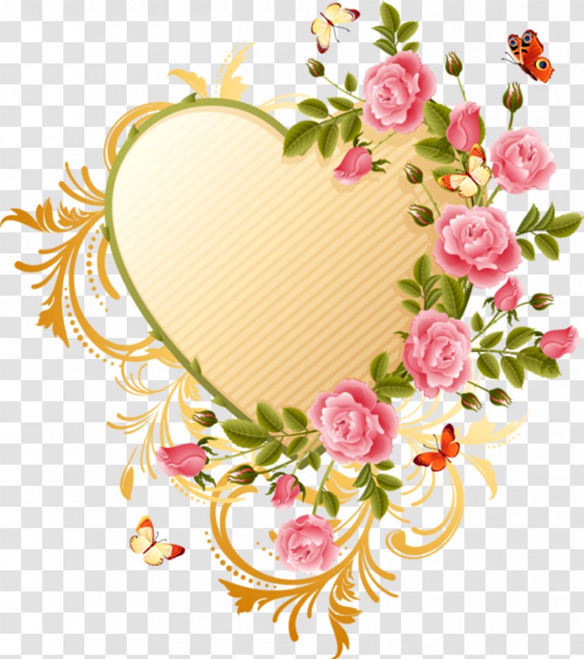 Love Heart Clip Art - Rose - Floral Design Transparent PNG