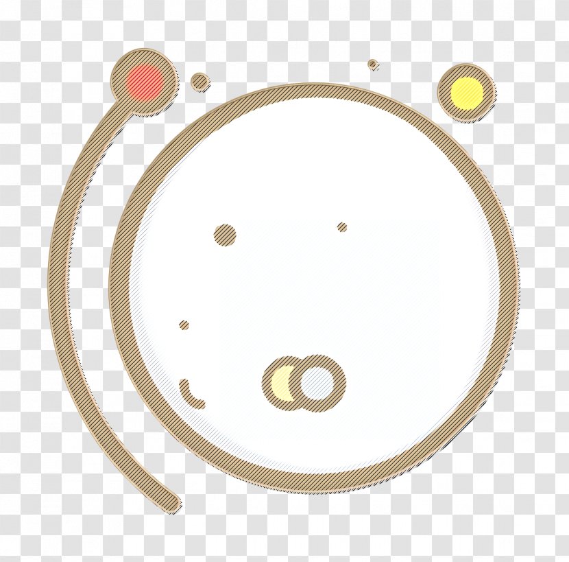 Planet Icon Pluto Space - Smile - Beige Transparent PNG