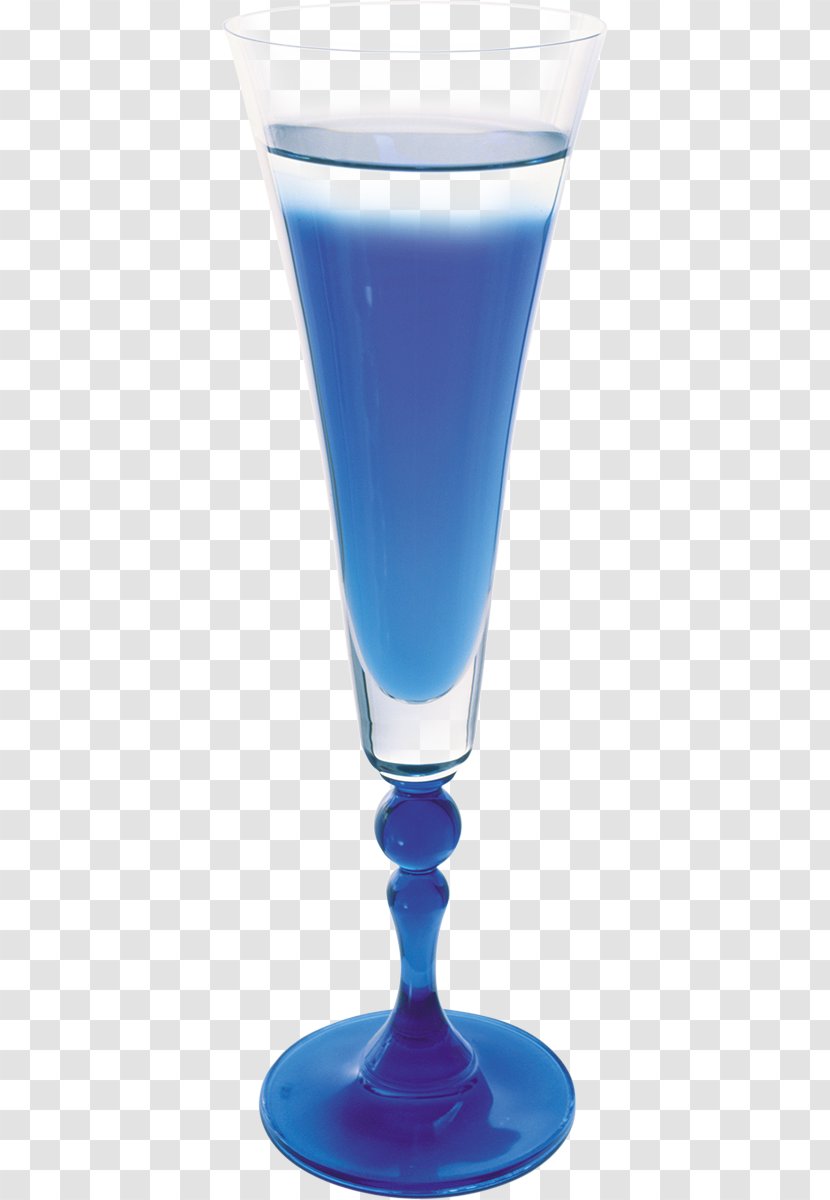 Blue Hawaii Cocktail Tea Wine Glass Drink - Martini - Layered Material Free To Pull Transparent PNG