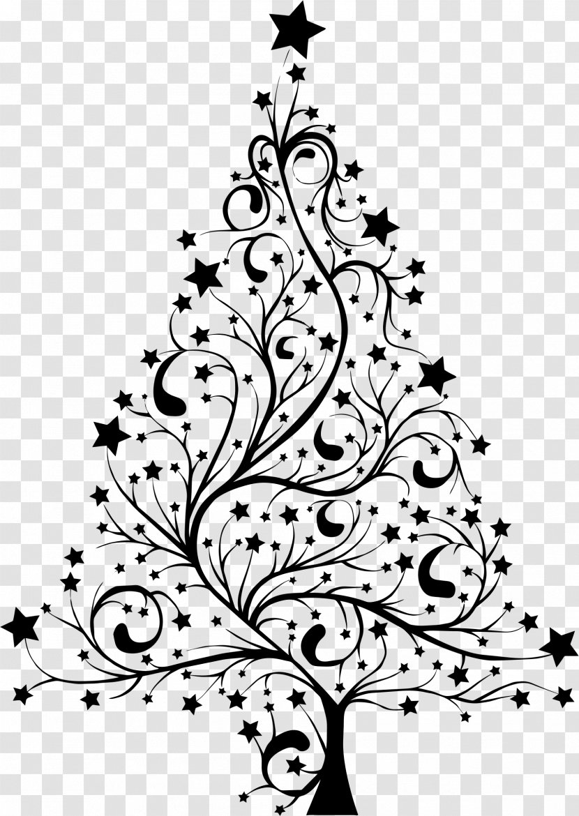 Christmas Tree Line Drawing - Ornament - Interior Design Coloring Book Transparent PNG