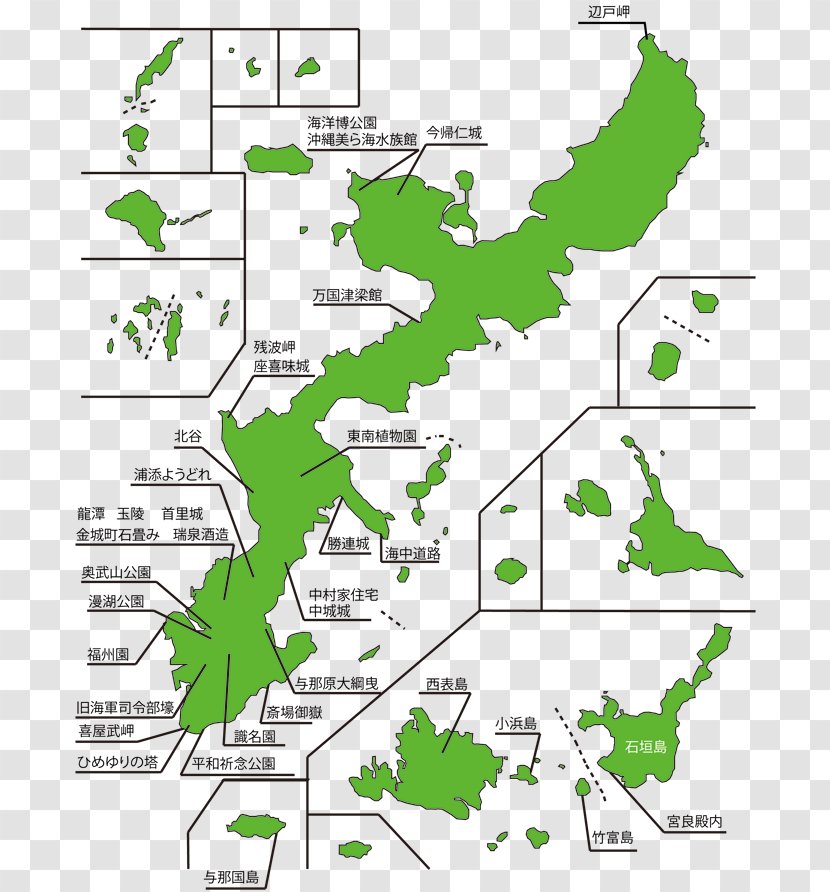 Okinawa Islands Map Naha - Leaf Transparent PNG