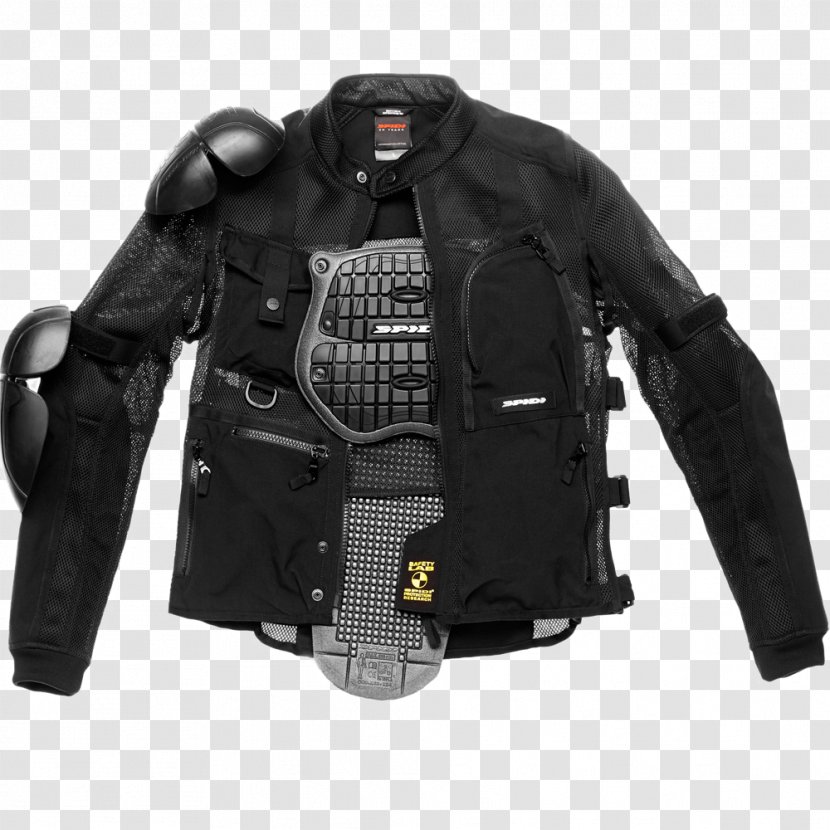 Leather Jacket Motorcycle Boot Riding Gear - Black Transparent PNG