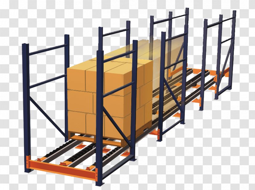 Pallet Racking Warehouse Conveyor System Inventory - Supply Chain Management Transparent PNG