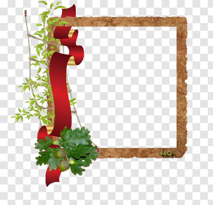 Christmas Ornament Floral Design Picture Frames - Flora - Digital Clock Transparent PNG