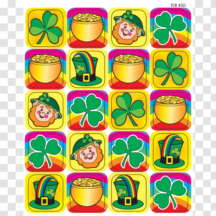 Yellow Leprechaun Saint Patrick's Day Color - Teacher Created Resources - St Patricks Stickers Transparent PNG