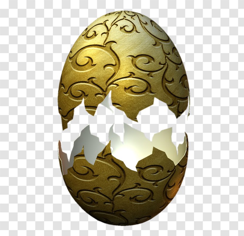 Easter Egg Eggshell - Gold Transparent PNG