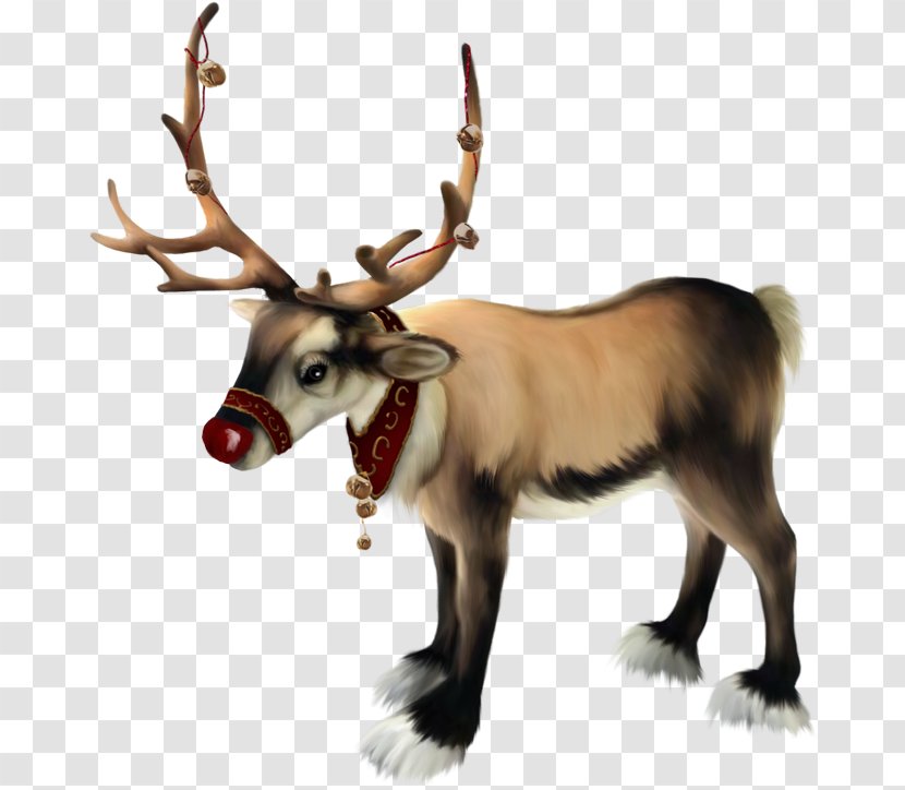 Rudolph Santa Claus Reindeer Christmas Transparent PNG