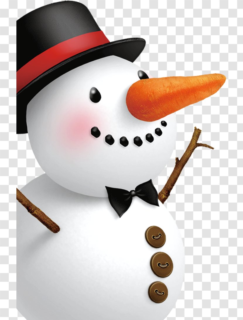 Snowman - Drawing - Stuck With A Carrot Nose Gentleman Hat Transparent PNG