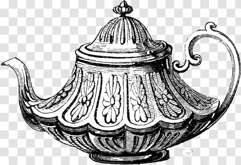 Teapot The Dormouse Alice's Adventures In Wonderland Clip Art - Drinkware - Silver Transparent PNG
