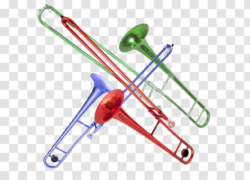 Trombone Piano Wind Instrument Download - Watercolor - Real Color Transparent PNG