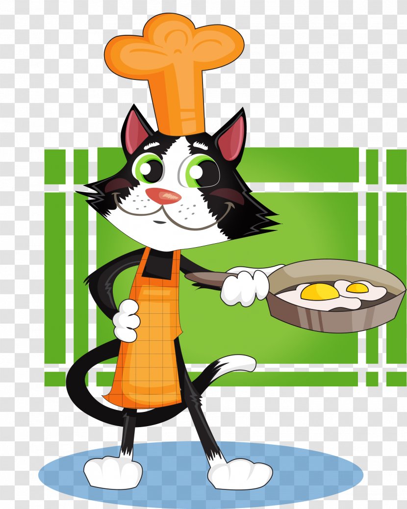Cat Cooking Cartoon - Art - Vector Transparent PNG