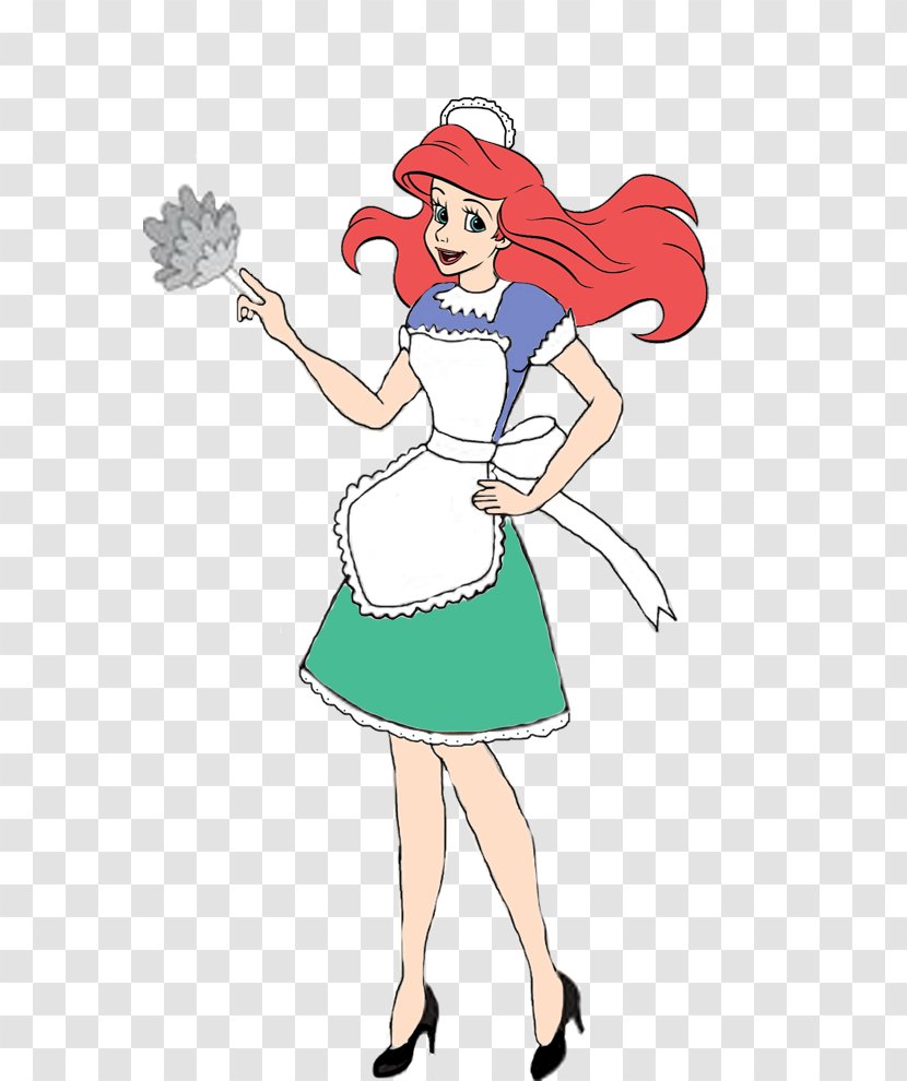 French Maid Costume Clothing Art - Flower - Cosplay Transparent PNG