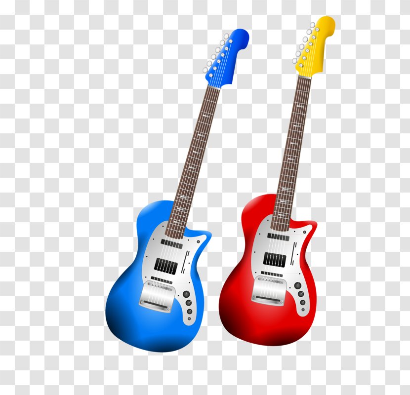 Bass Guitar Electric Acoustic Musical Instrument - Frame - Two Guitars Transparent PNG