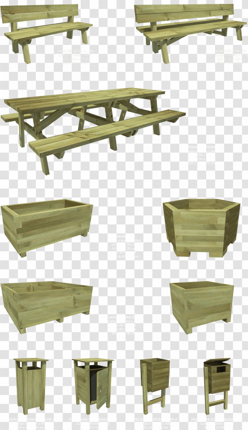 Street Furniture Wood Garden - Service Transparent PNG