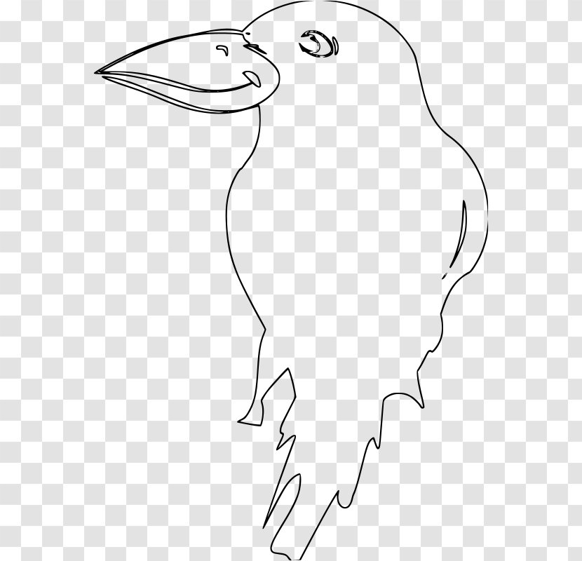 Black And White Crow Bird Beak Clip Art - Logo K3 Transparent PNG