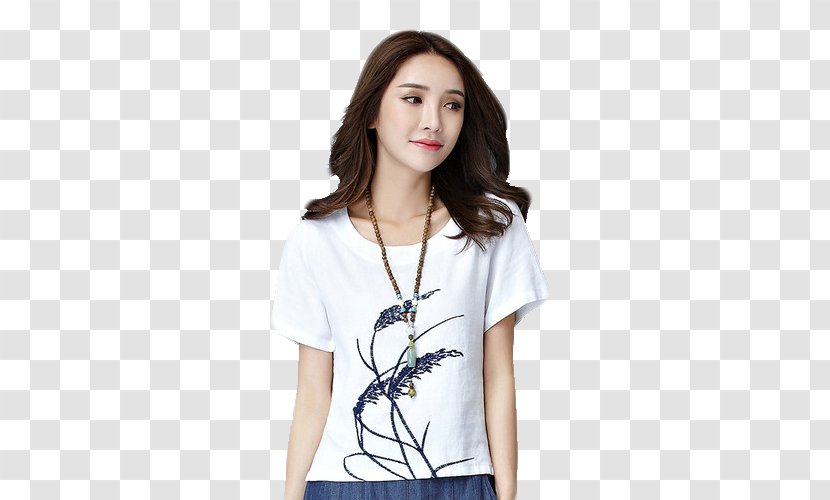 T-shirt Skirt Collar Top Shorts - Waist - China Style Cotton Dress Transparent PNG