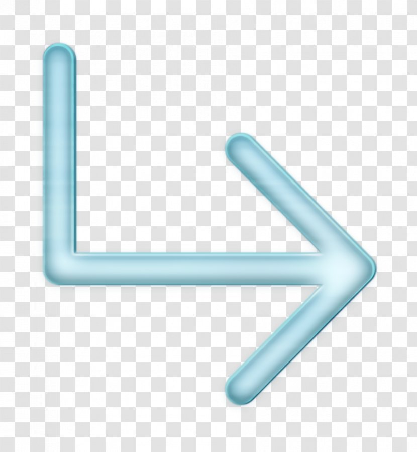 Arrow Icon Right Subdirectory - Symbol Turquoise Transparent PNG