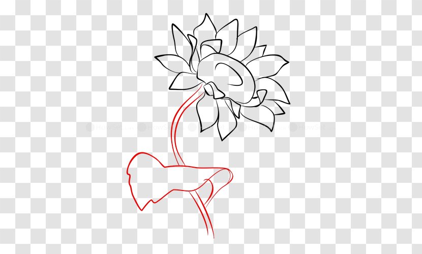 /m/02csf Drawing Line Art Cartoon Clip - Flower - Sunflower Draw Transparent PNG