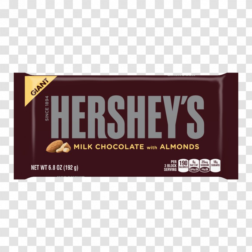 Hershey Bar Chocolate Milk The Company - Almond Transparent PNG
