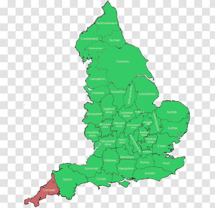 England Blank Map Counties Of The United Kingdom Angleška Grofija Transparent PNG