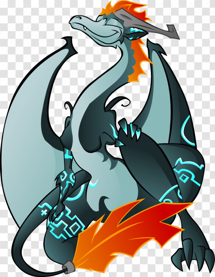 The Legend Of Zelda: Twilight Princess HD Dragon Link Midna Art - Silhouette - Spike Vector Transparent PNG