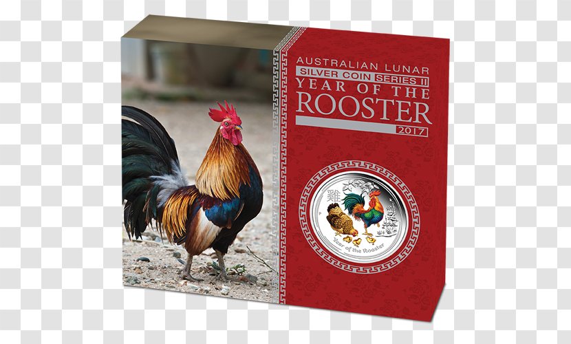 Australia Rooster Lunar Series Silver Coin - Poultry - Year Of The Transparent PNG