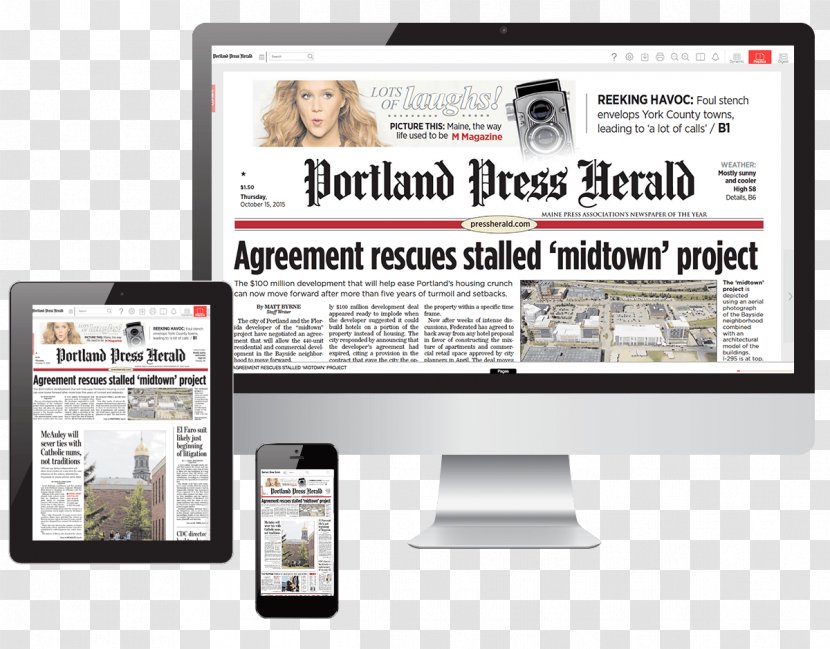 Portland Press Herald Online Newspaper Kennebec Journal - Maine - Brand Transparent PNG